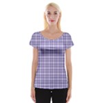 Purple Plaid Tartan 2 Cap Sleeve Top