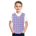 Purple Plaid Tartan 2 Kids  Basketball Tank Top