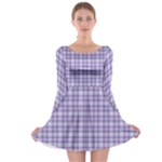 Purple Plaid Tartan 2 Long Sleeve Skater Dress