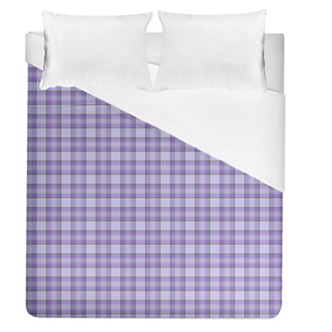 Purple Plaid Tartan 2 Duvet Cover (Queen Size) from ArtsNow.com