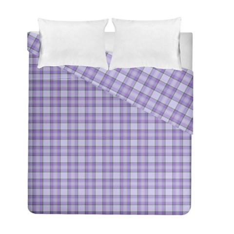 Purple Plaid Tartan 2 Duvet Cover Double Side (Full/ Double Size) from ArtsNow.com