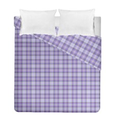 Purple Plaid Tartan 2 Duvet Cover Double Side (Full/ Double Size) from ArtsNow.com