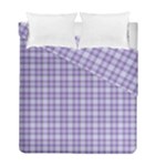 Purple Plaid Tartan 2 Duvet Cover Double Side (Full/ Double Size)