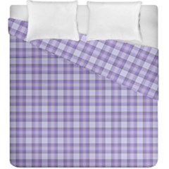 Purple Plaid Tartan 2 Duvet Cover Double Side (King Size) from ArtsNow.com