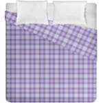 Purple Plaid Tartan 2 Duvet Cover Double Side (King Size)