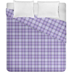 Purple Plaid Tartan 2 Duvet Cover Double Side (California King Size) from ArtsNow.com