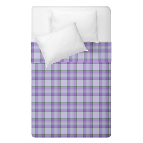 Purple Plaid Tartan 2 Duvet Cover Double Side (Single Size) from ArtsNow.com