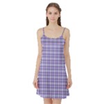 Purple Plaid Tartan 2 Satin Night Slip