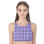 Purple Plaid Tartan 2 Tank Bikini Top