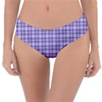 Purple Plaid Tartan 2 Reversible Classic Bikini Bottoms