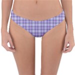 Purple Plaid Tartan 2 Reversible Hipster Bikini Bottoms