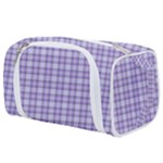 Purple Plaid Tartan 2 Toiletries Pouch