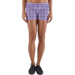 Purple Plaid Tartan 2 Yoga Shorts