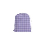 Purple Plaid Tartan 2 Drawstring Pouch (XS)