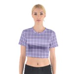 Purple Plaid Tartan 2 Cotton Crop Top