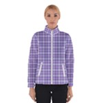 Purple Plaid Tartan 2 Women s Bomber Jacket