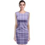 Purple Plaid Tartan 2 Classic Sleeveless Midi Dress