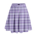 Purple Plaid Tartan 2 High Waist Skirt