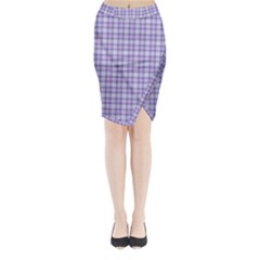 Purple Plaid Tartan 2 Midi Wrap Pencil Skirt from ArtsNow.com