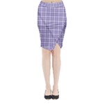 Purple Plaid Tartan 2 Midi Wrap Pencil Skirt