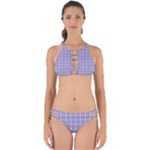 Purple Plaid Tartan 2 Perfectly Cut Out Bikini Set