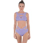 Purple Plaid Tartan 2 Bandaged Up Bikini Set 