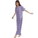 Short Sleeve Long Pants Satin Pajamas Set 