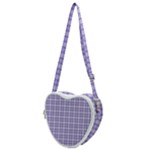 Purple Plaid Tartan 2 Heart Shoulder Bag