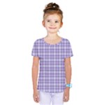 Purple Plaid Tartan 2 Kids  One Piece T-Shirt