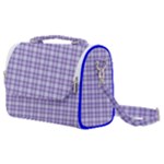 Purple Plaid Tartan 2 Satchel Shoulder Bag