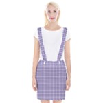 Purple Plaid Tartan 2 Braces Suspender Skirt