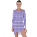 Purple Plaid Tartan 2 Asymmetric Cut-Out Shift Dress