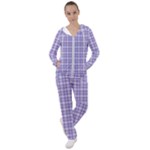 Purple Plaid Tartan 2 Women s Tracksuit