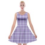 Purple Plaid Tartan 2 Velvet Skater Dress