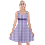 Purple Plaid Tartan 2 Reversible Velvet Sleeveless Dress