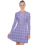 Purple Plaid Tartan 2 Long Sleeve Panel Dress