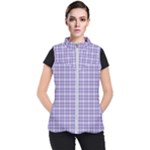 Purple Plaid Tartan 2 Women s Puffer Vest