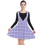 Purple Plaid Tartan 2 Plunge Pinafore Dress