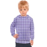 Purple Plaid Tartan 2 Kids  Hooded Pullover