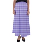 Purple Plaid Tartan 2 Flared Maxi Skirt