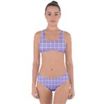 Purple Plaid Tartan 2 Criss Cross Bikini Set