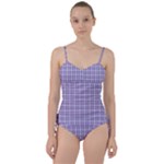 Purple Plaid Tartan 2 Sweetheart Tankini Set