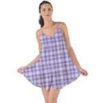 Purple Plaid Tartan 2 Love the Sun Cover Up