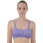 Purple Plaid Tartan 2 Line Them Up Sports Bra