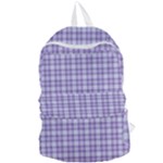 Purple Plaid Tartan 2 Foldable Lightweight Backpack