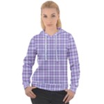 Purple Plaid Tartan 2 Women s Overhead Hoodie