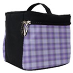 Purple Plaid Tartan 2 Make Up Travel Bag (Small)