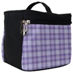 Purple Plaid Tartan 2 Make Up Travel Bag (Big)