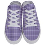 Purple Plaid Tartan 2 Half Slippers