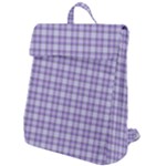 Purple Plaid Tartan 2 Flap Top Backpack